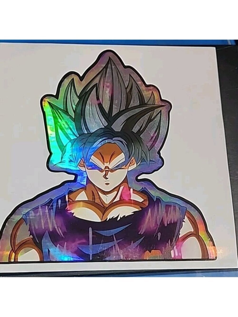Dragonball Z Ultra Instinct Goku Holographic Car Sticker Decal Peeker V 1